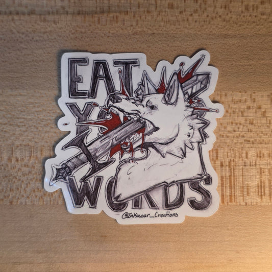 Eat Your Words Sticker