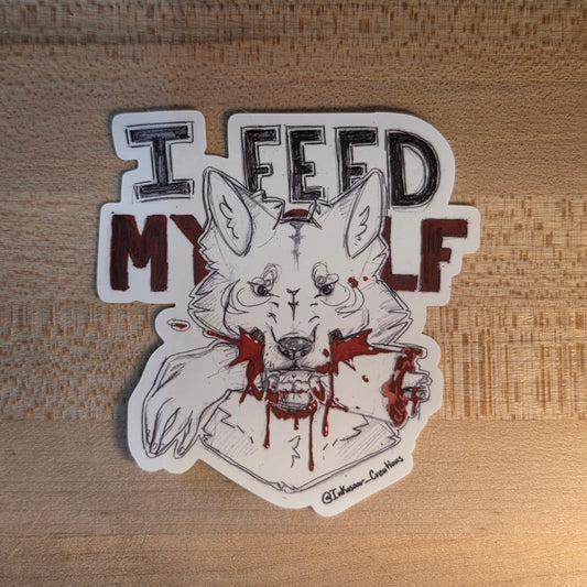 I Feed Myself Sticker