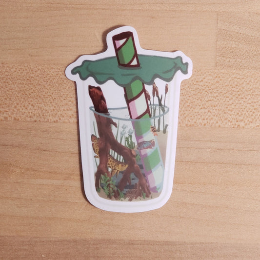 Bubble Tea Fish Pond Sticker