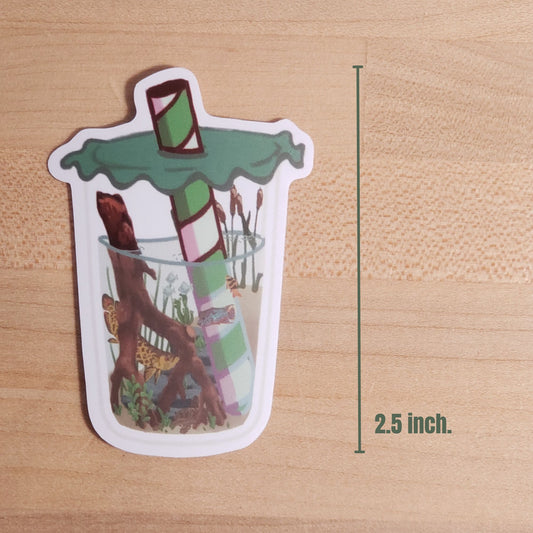 Bubble Tea Fish Pond Sticker